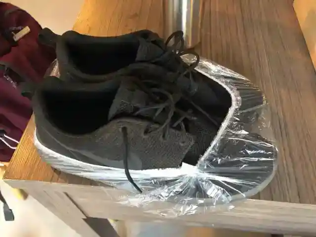 Shower Caps as Shoe Bags