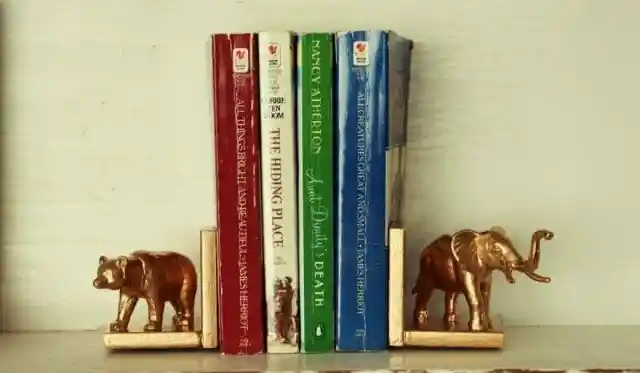 Plastic Toys as Bookends