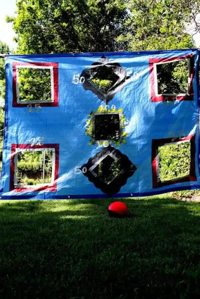 Upcycle Tarp For Backyard Games