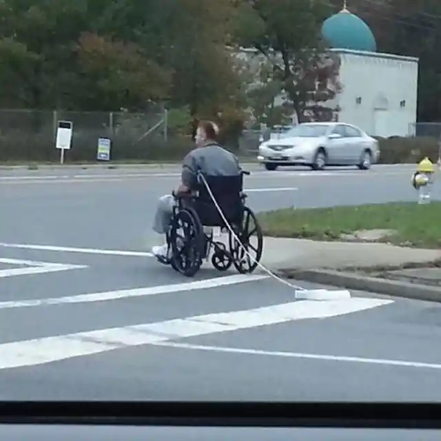 Walking His Pizza