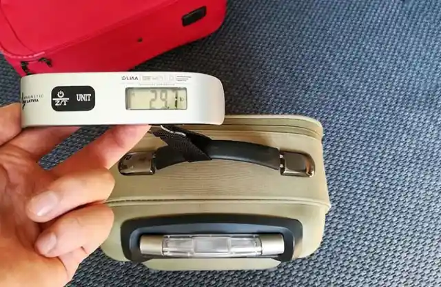 Have a portable scale for your baggage