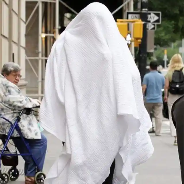 Alec Baldwin Draped in a Full Body Blanket