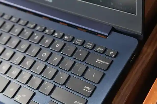 The laptop's power button