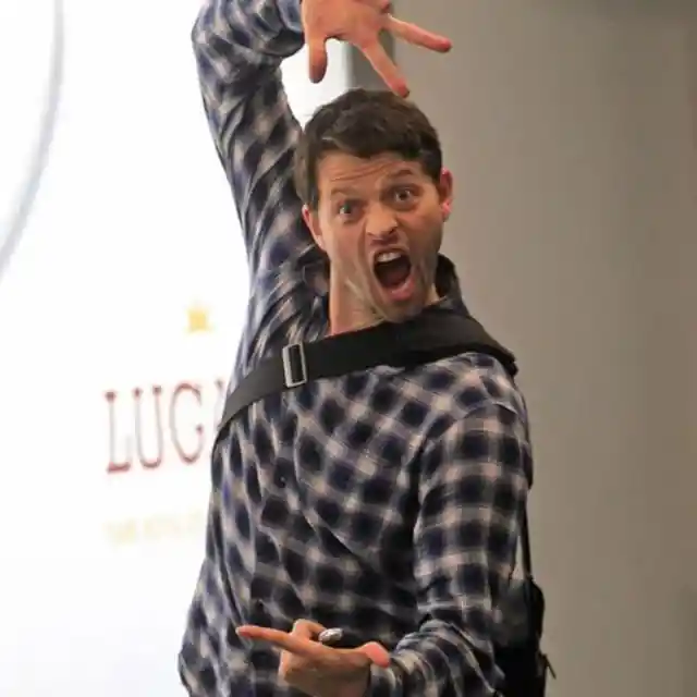 Misha Collins’ Playful Pose