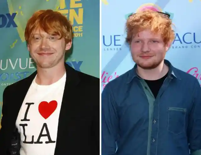 Ed Sheeran y Rupert Grint