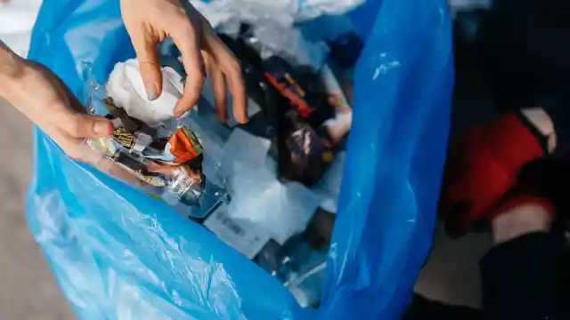 Dumping Something In The Trash