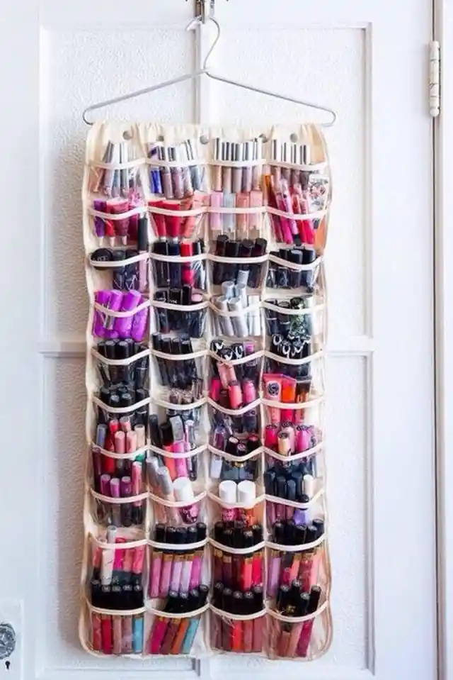 Shoe Organizers are Perfect for Lipstick Collections