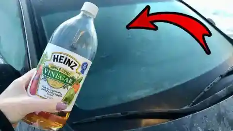 酢で窓の霜取りを早くする
