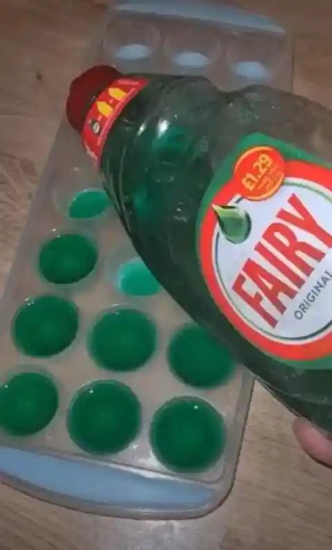 Frozen Dish Soap Cubes