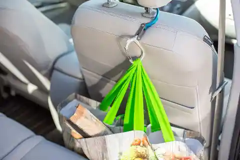 Free Up Backseat Space with Carabiner Hooks