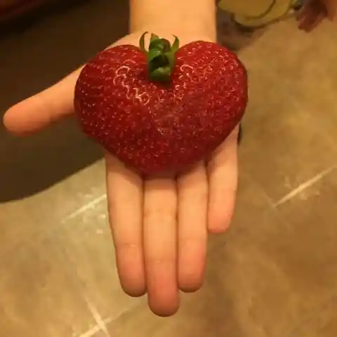 Heart-Shaped Strawberry