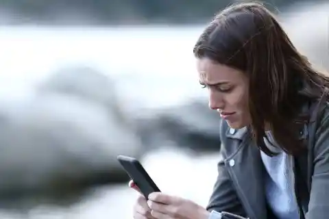 Checking His Phone