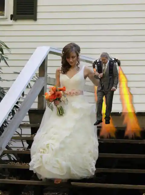 Walking Down The Aisle With A Little Jetpack Daddy