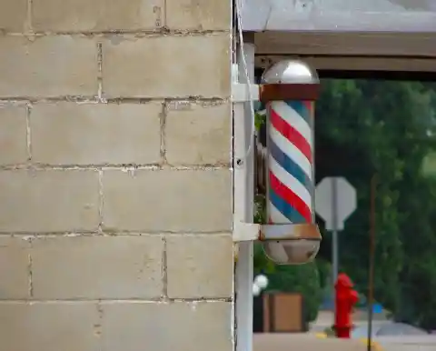 The color of barber poles